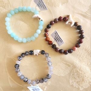 Fahlo Animal Tracker Bracelets - Bundle of 3 - Giraffe Elephant Dolphin NWT